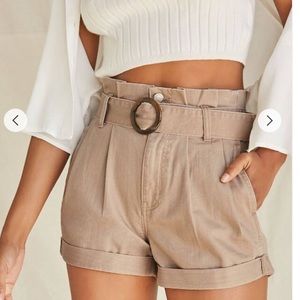 forever 21 paperbag belted shorts